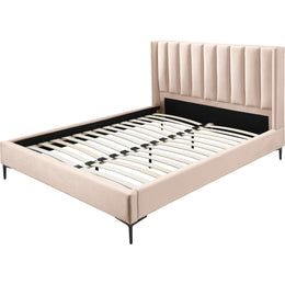 Meridian Nadia Pink Velvet King Bed