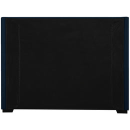 Meridian Oxford Navy Linen Textured Fabric King Bed (3 Boxes)
