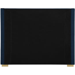 Meridian Royce Navy Linen Textured Fabric King Bed (3 Boxes)