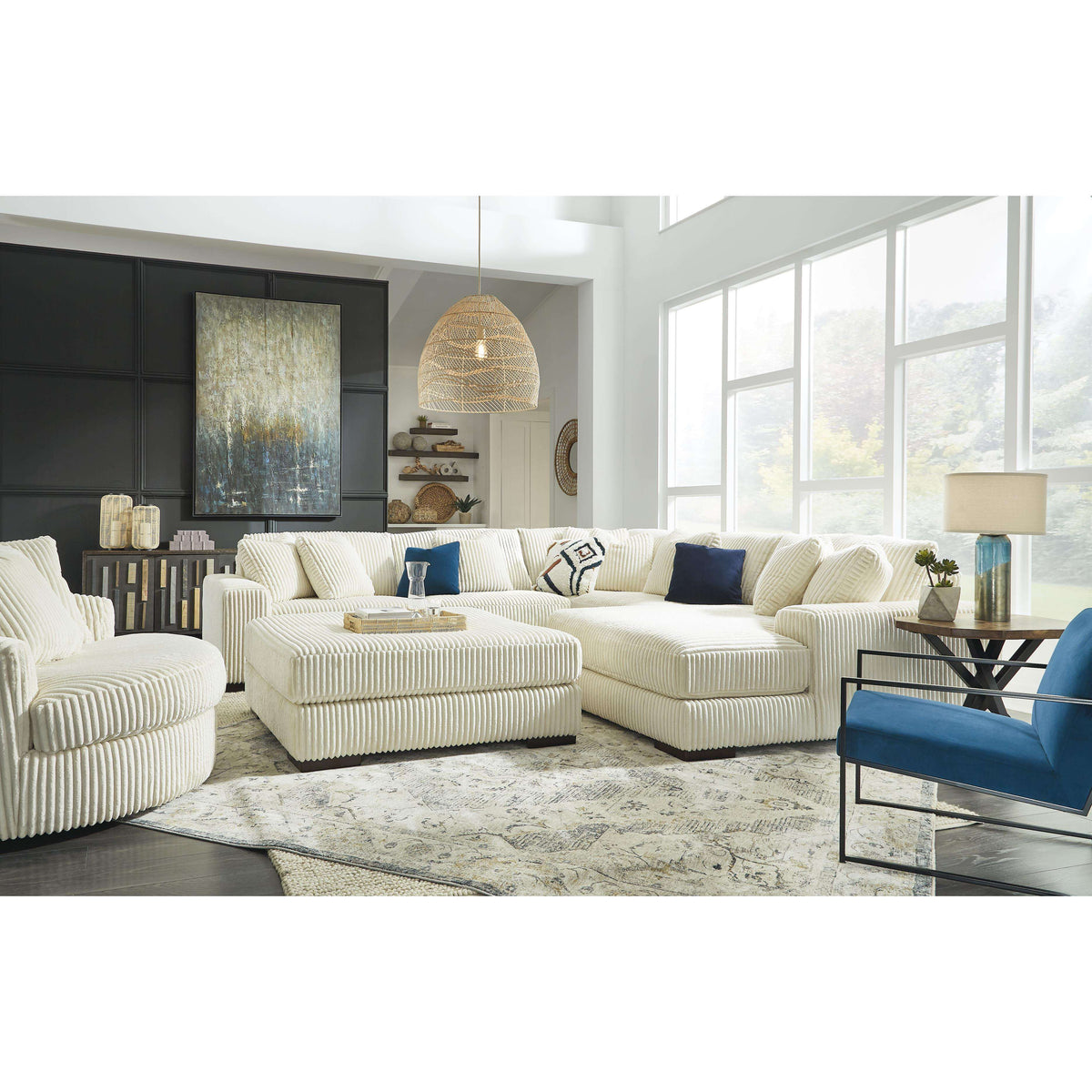 Swipe Furniture Exclusive Design Lindyn Swivel Fabric Accent Chair 2110421
