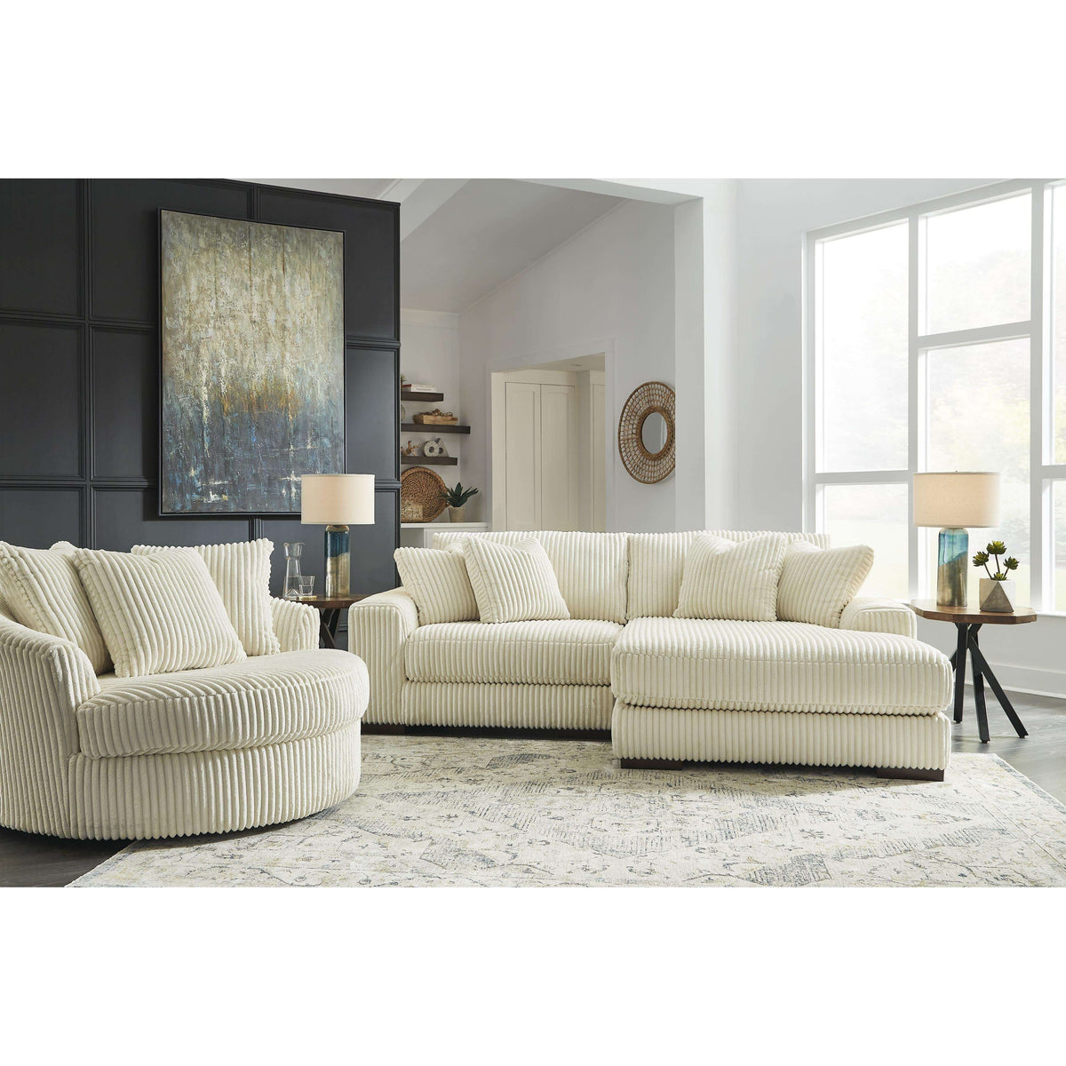 Swipe Furniture Exclusive Design Lindyn Fabric 2 pc Sectional 2110464/2110417