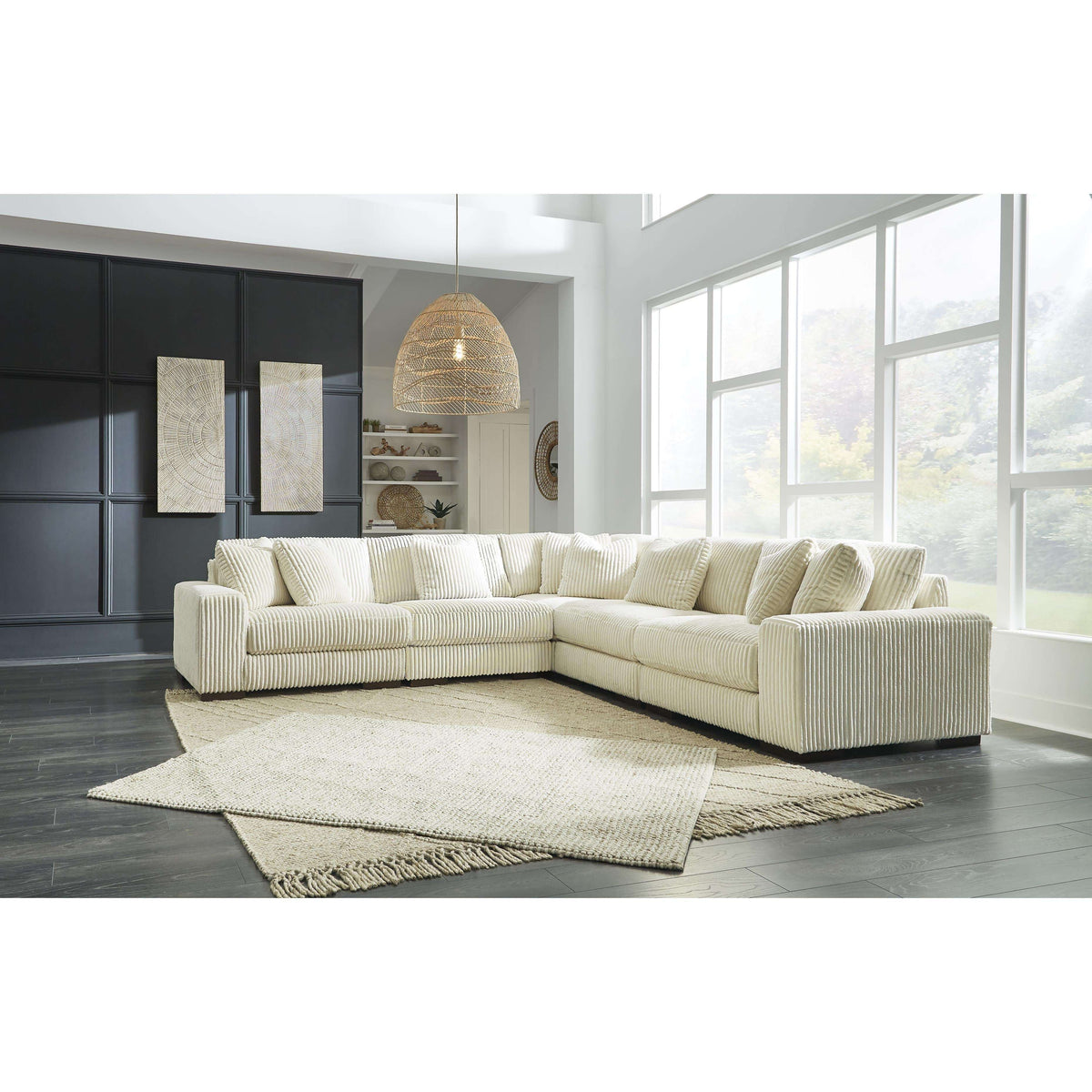 Swipe Furniture Exclusive Design Lindyn Fabric 5 pc Sectional 2110464/2110446/2110477/2110446/2110465