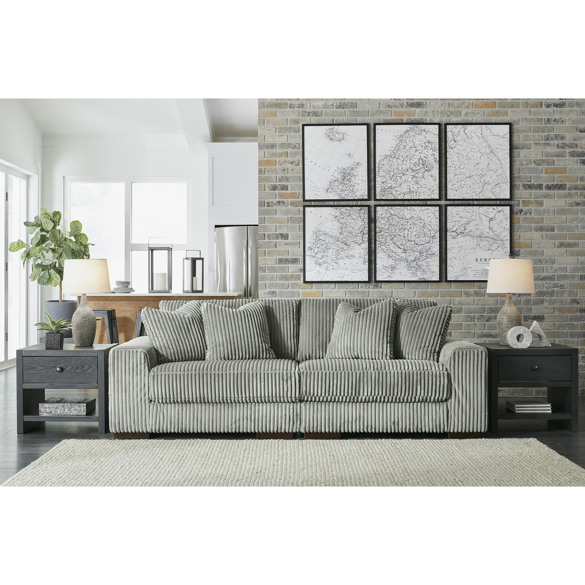 Swipe Furniture Exclusive Design Lindyn Fabric 2 pc Sectional 2110564/2110565