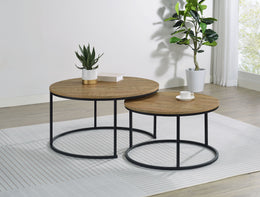 Lainey 2-piece Round Nesting Coffee Table Mango