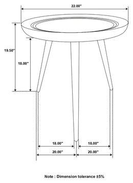 Zoe Round Mango Wood Side End Table Natural and Black