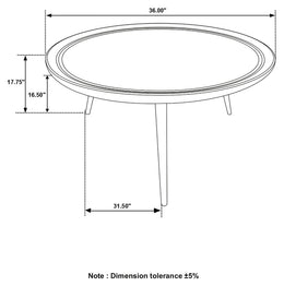 Zoe Round Mango Wood Coffee Table Natural and Black