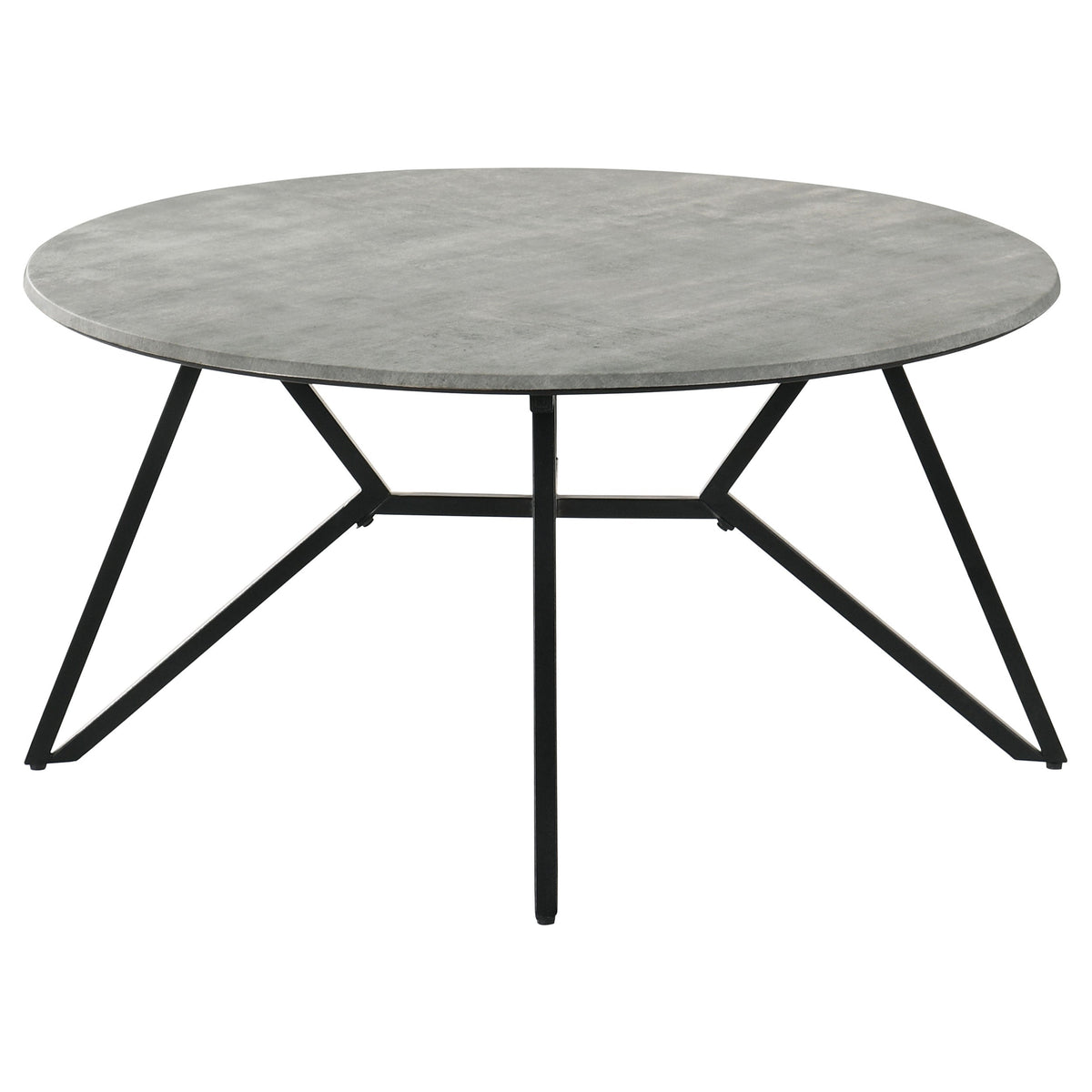 Hadi  Round SmartTop Coffee and End Table Set Cement