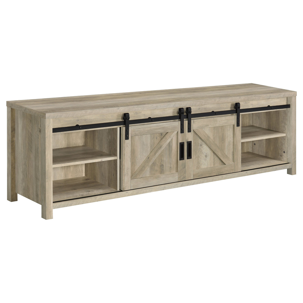 Madra 2-door Engineered Wood 79-inch TV Stand Dark Pine