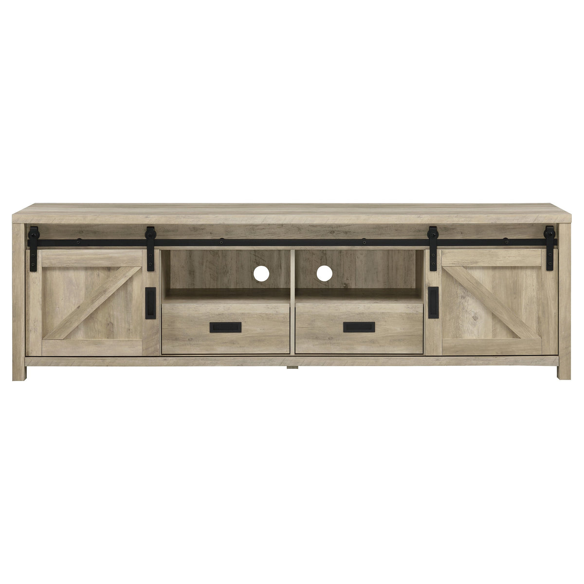 Madra 2-door Engineered Wood 79-inch TV Stand Dark Pine