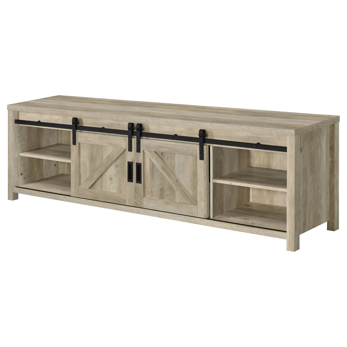 Madra 2-door Engineered Wood 79-inch TV Stand Dark Pine