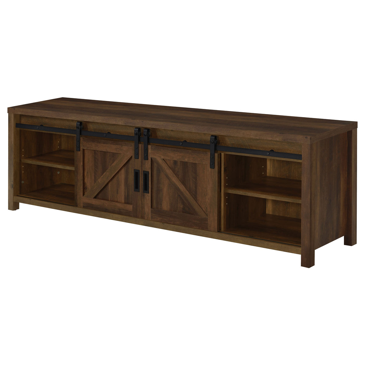 Madra 2-door Engineered Wood 79-inch TV Stand Dark Pine