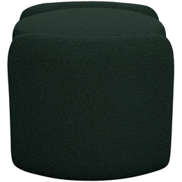 Meridian Horizon Green Boucle Fabric Ottoman