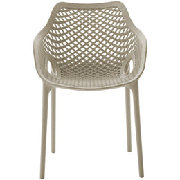 Meridian Mykonos Taupe Outdoor Patio Dining Chair
