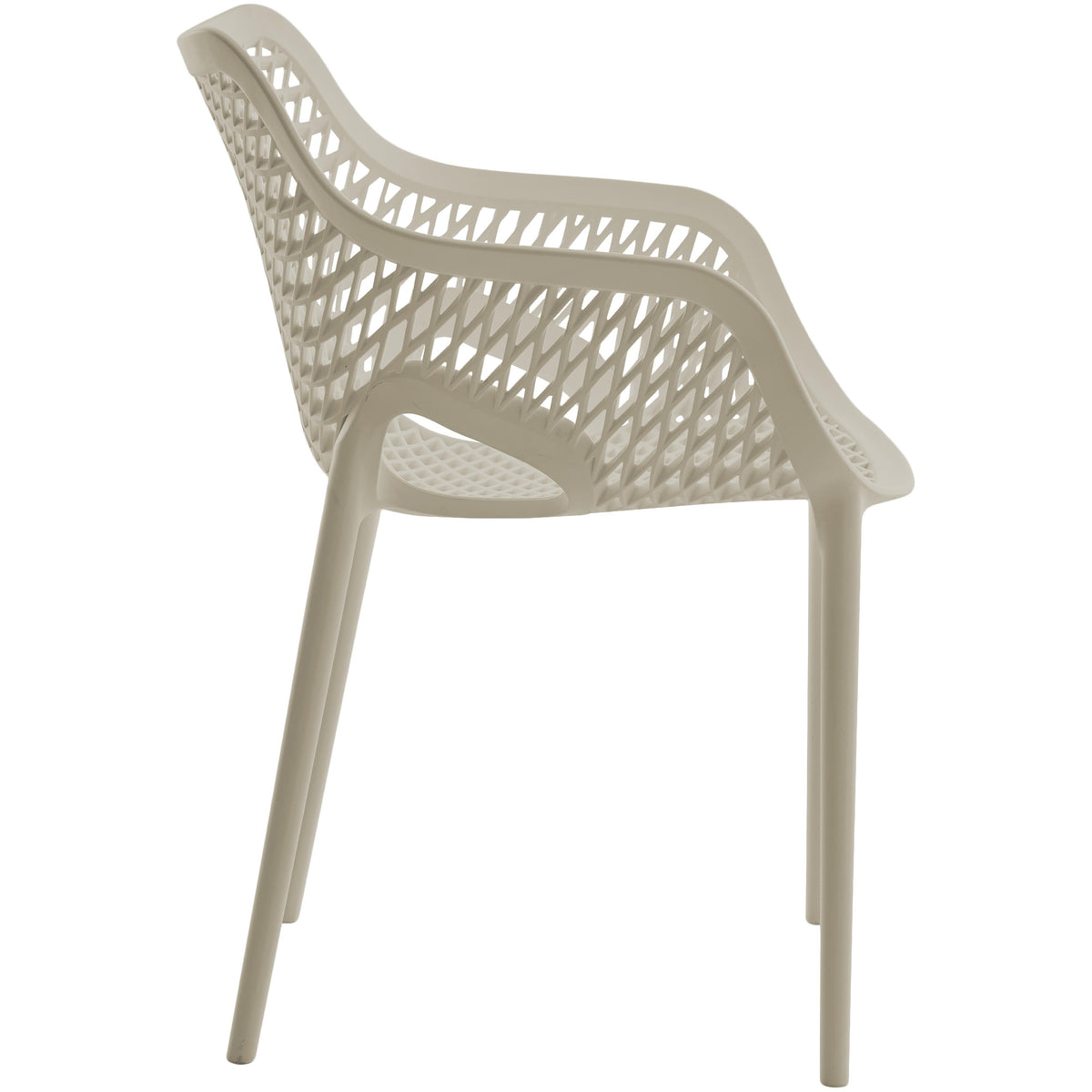 Meridian Mykonos Taupe Outdoor Patio Dining Chair