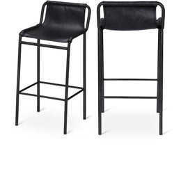 Meridian Dax Black Vegan Leather Counter Stool