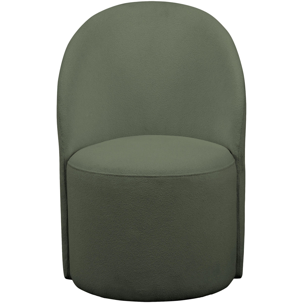Meridian Hautely Green Boucle Fabric Accent Chair
