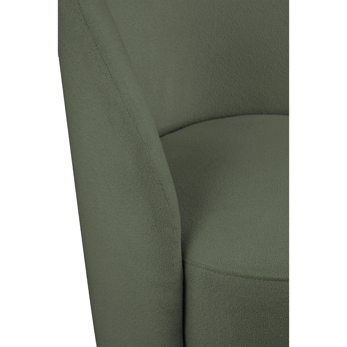 Meridian Hautely Green Boucle Fabric Accent Chair