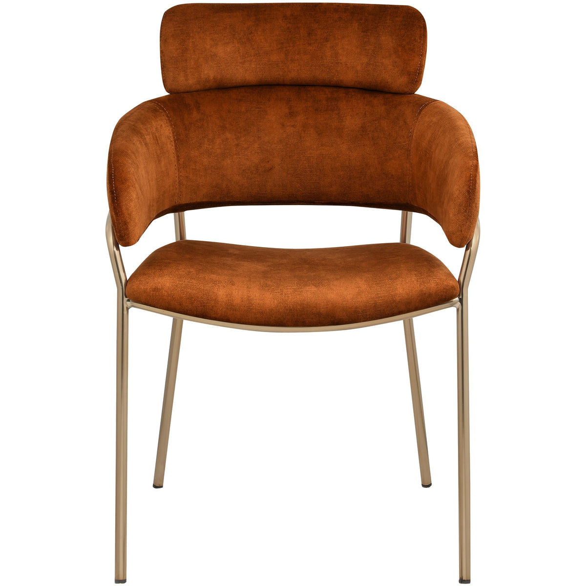 Meridian Yara Cognac Velvet Dining Chair