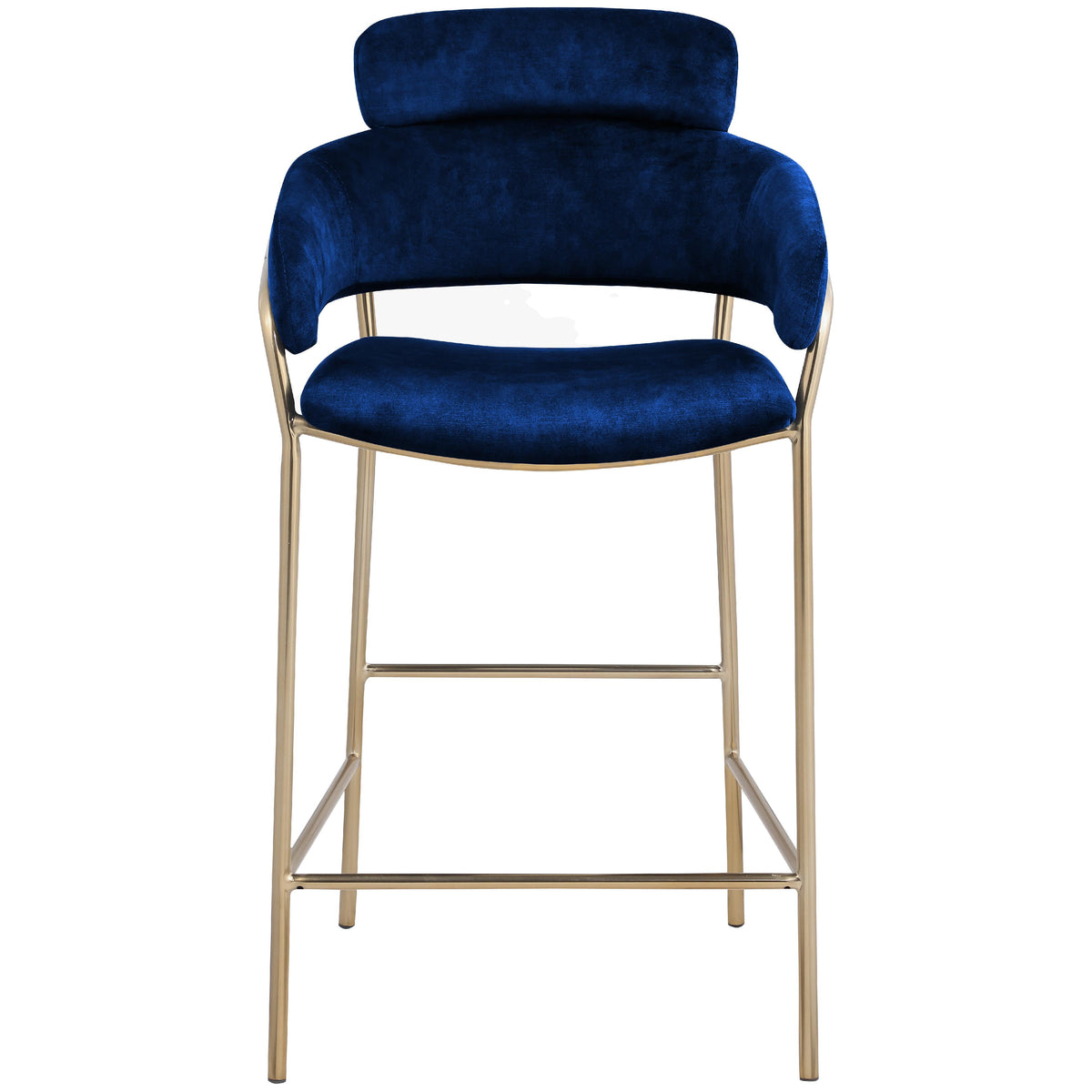 Meridian Yara Navy Velvet Counter Stool