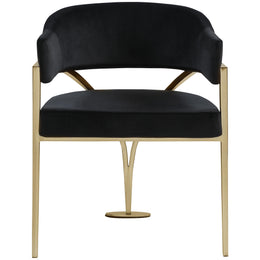 Meridian Madelyn Black Velvet Dining Chair