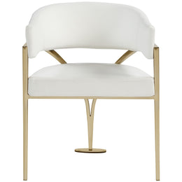 Meridian Madelyn Cream Vegan Leather Dining Chair