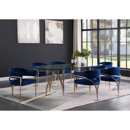 Meridian Madelyn Navy Velvet Dining Chair