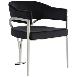 Meridian Madelyn Black Velvet Dining Chair
