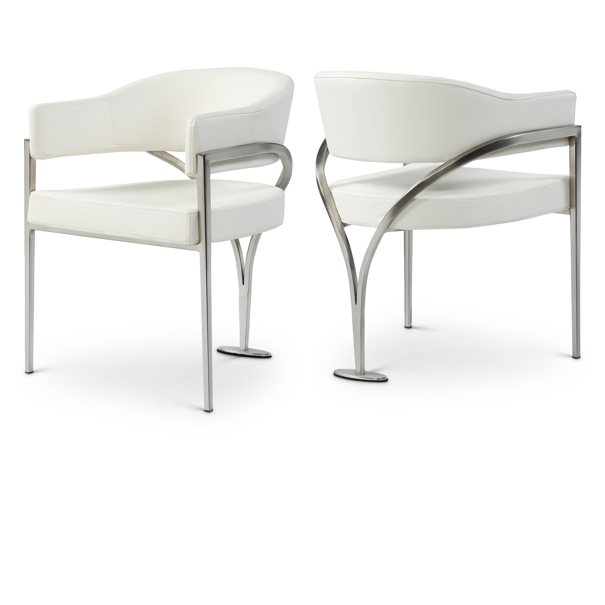 Meridian Madelyn Cream Vegan Leather Dining Chair