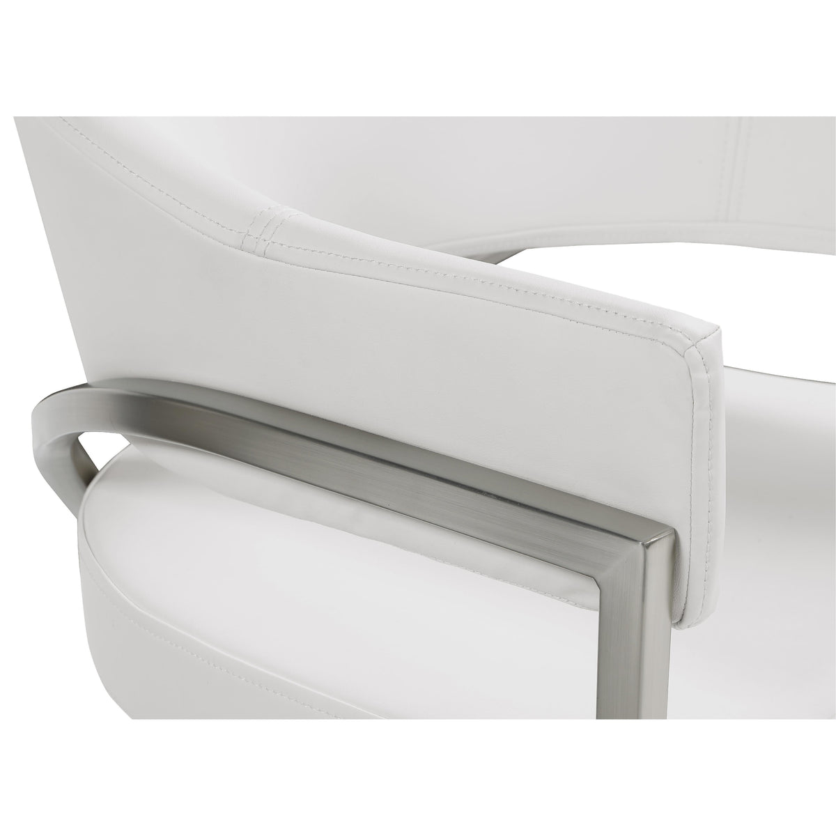Meridian Madelyn Cream Vegan Leather Dining Chair