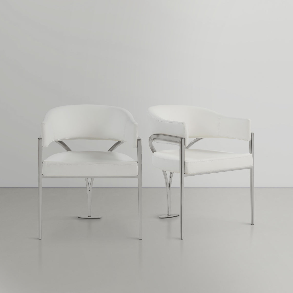 Meridian Madelyn Cream Vegan Leather Dining Chair