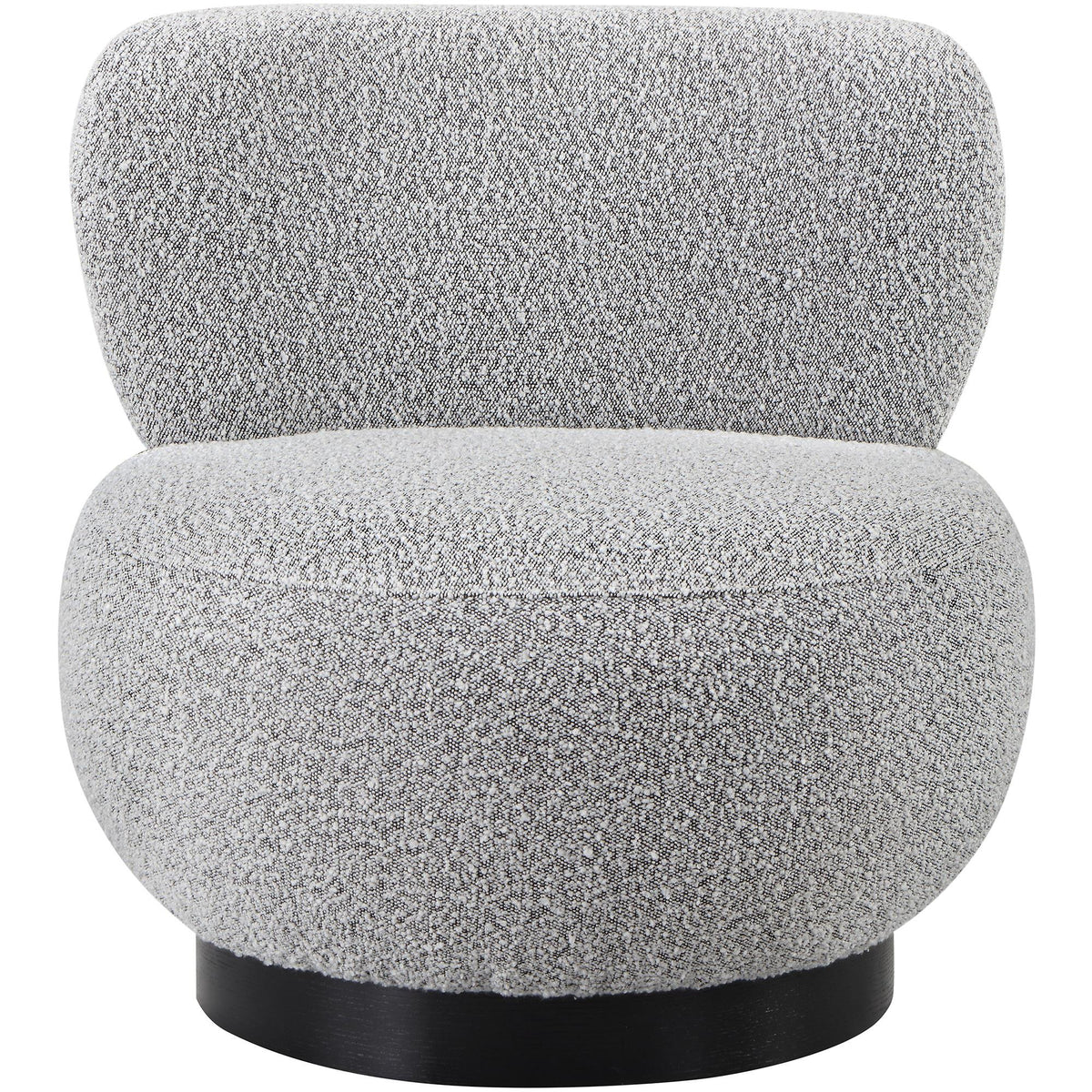 Meridian Calais Grey Boucle Fabric Accent Chair