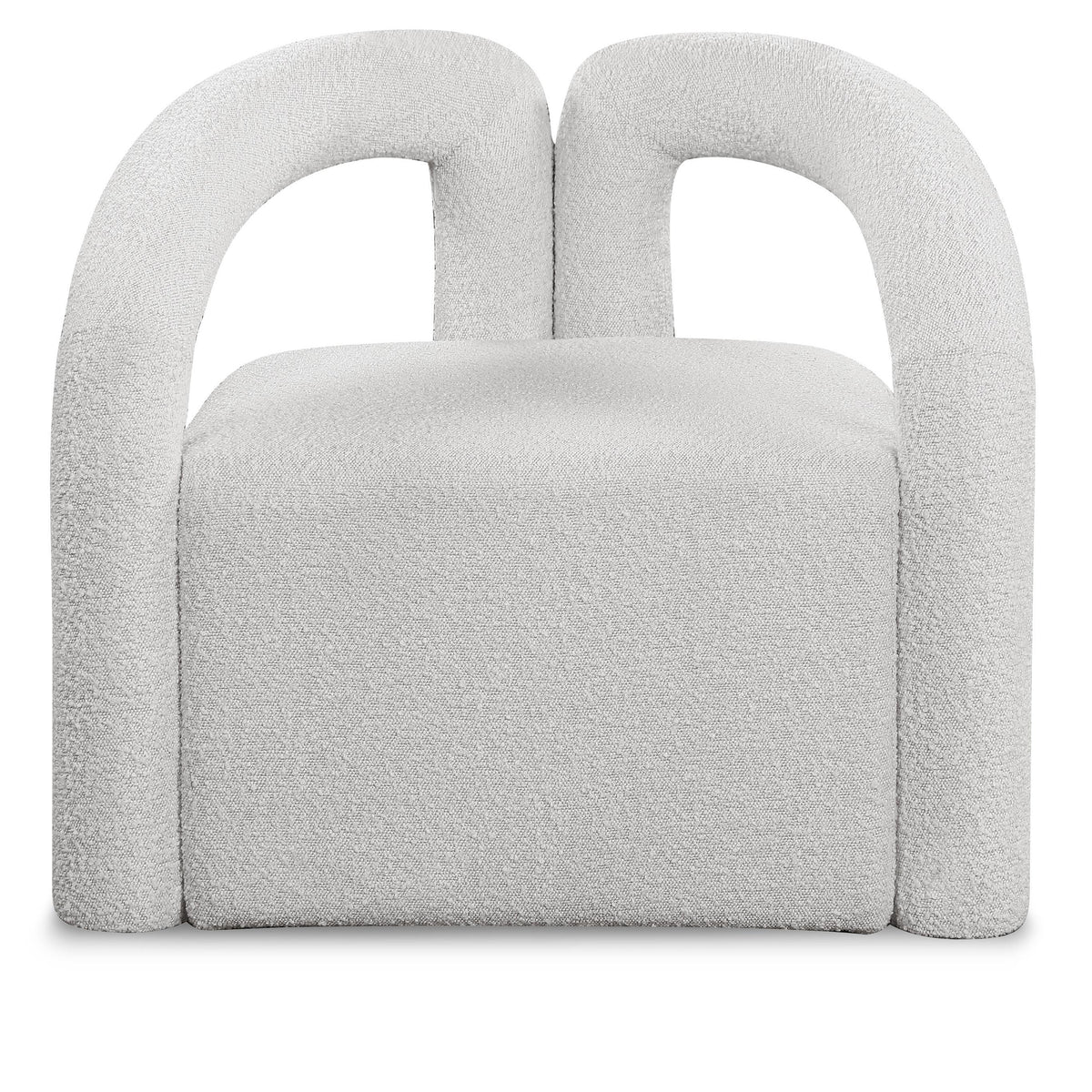Meridian Otto Cream Boucle Fabric Accent Chair