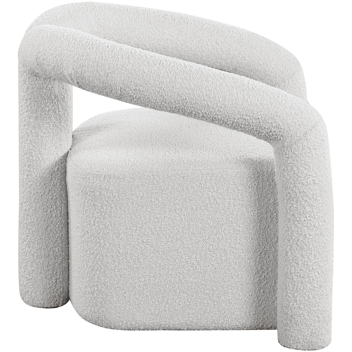 Meridian Otto Cream Boucle Fabric Accent Chair