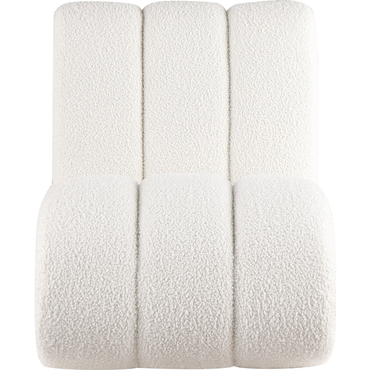 Meridian Swoon Cream Faux Sheepskin Accent Chair