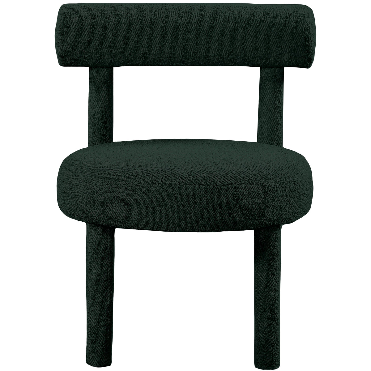 Meridian Parlor Green Boucle Fabric Accent Chair