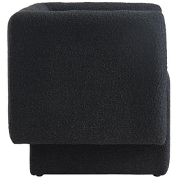 Meridian Vera Black Boucle Fabric Accent Chair