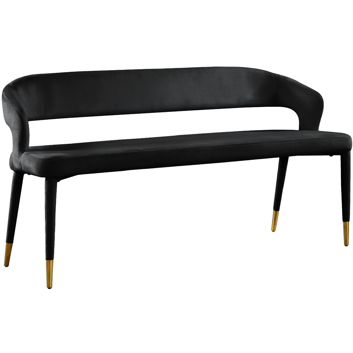 Meridian Destiny Black Velvet Bench