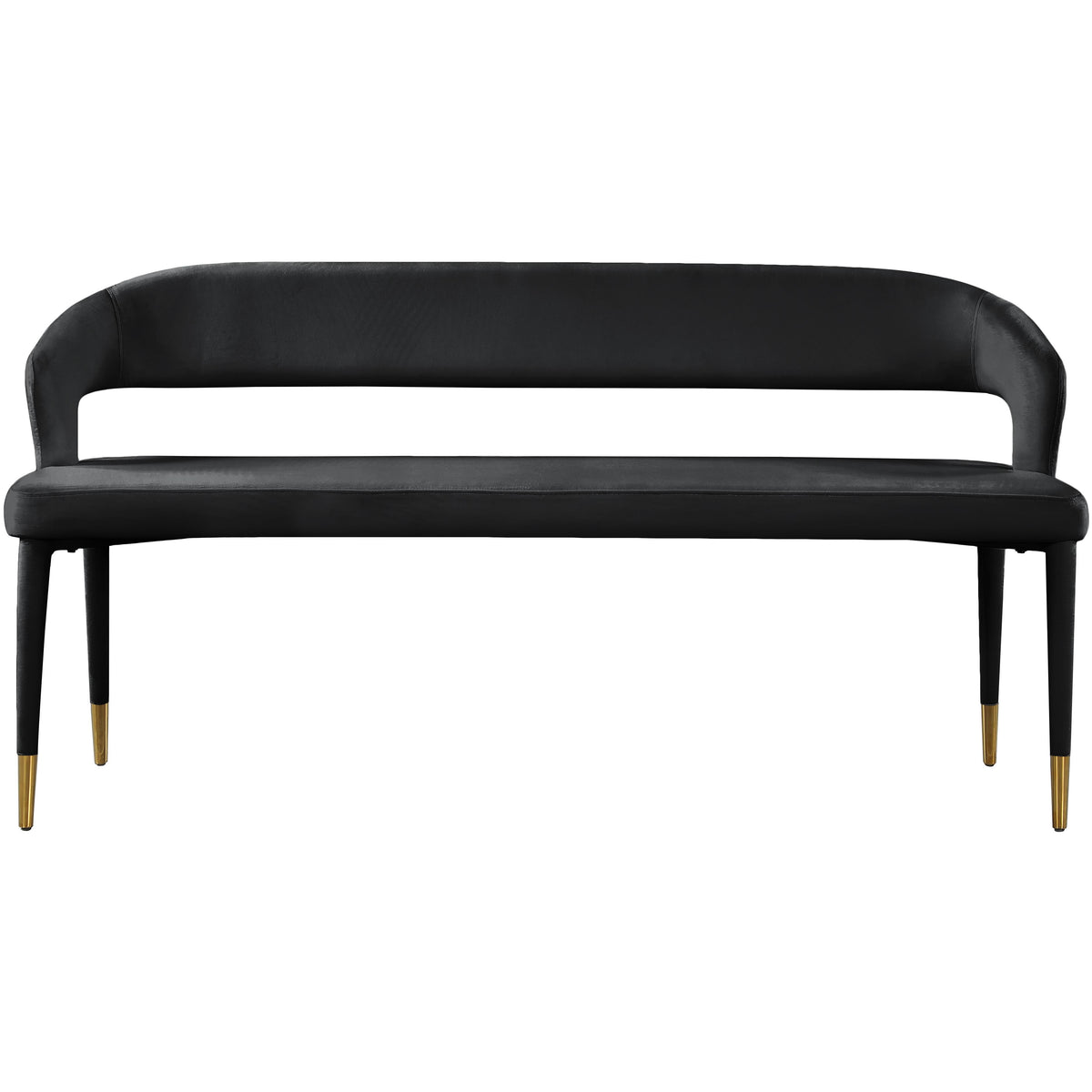 Meridian Destiny Black Velvet Bench