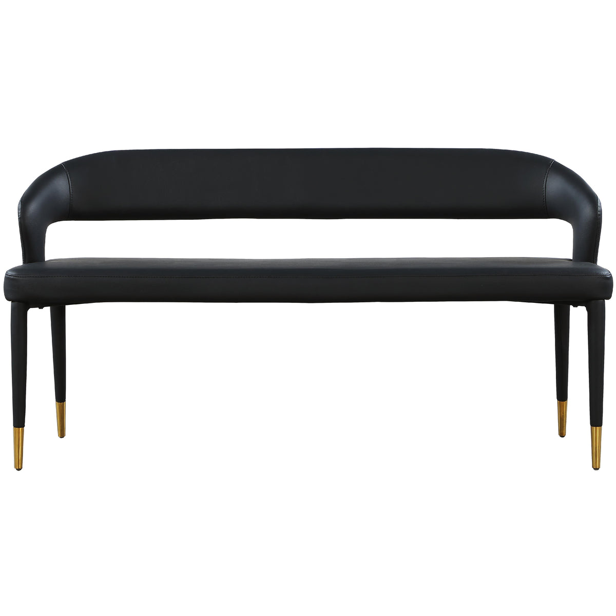 Meridian Destiny Black Vegan Leather Bench