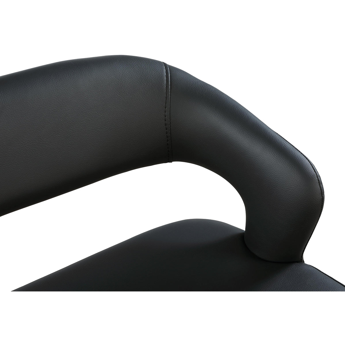Meridian Destiny Black Vegan Leather Bench