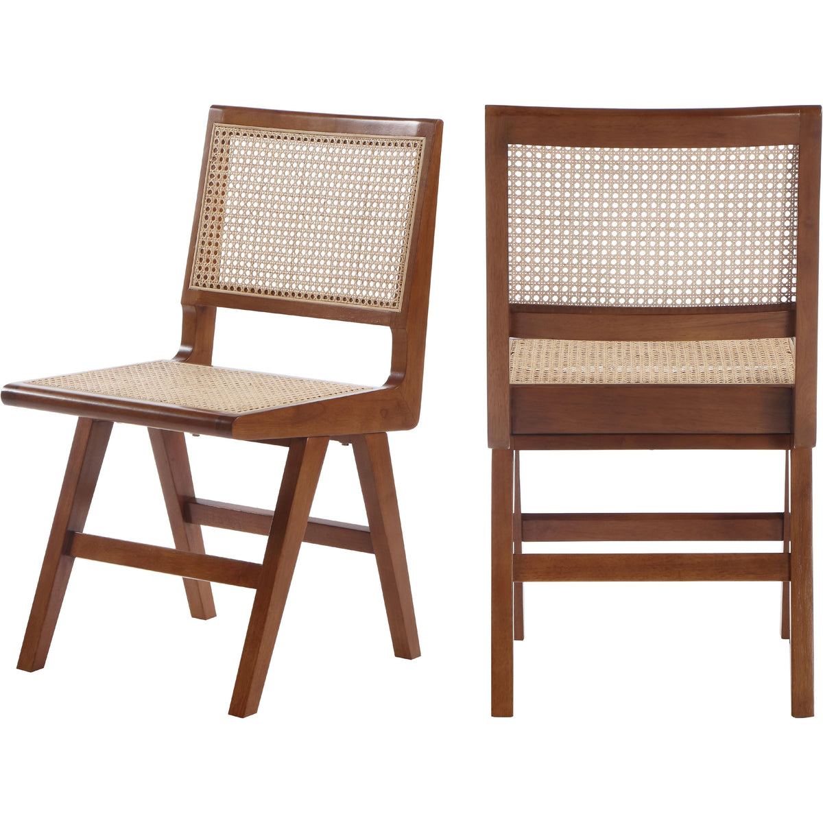Meridian Preston Walnut Wood Dining Side Chair