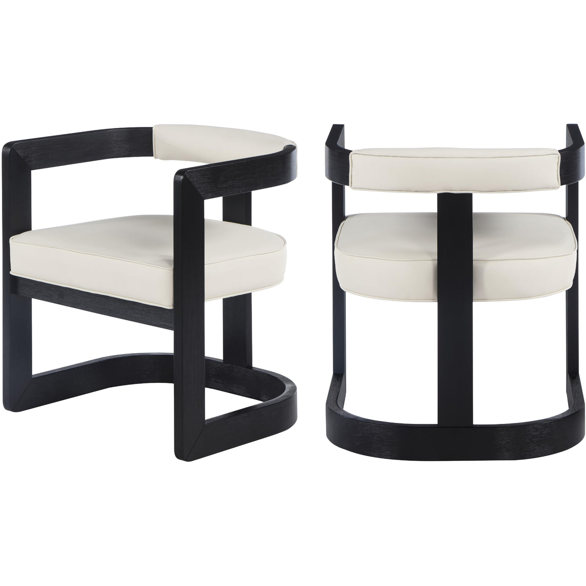 Meridian Manchester Cream Vegan Leather Dining Chair