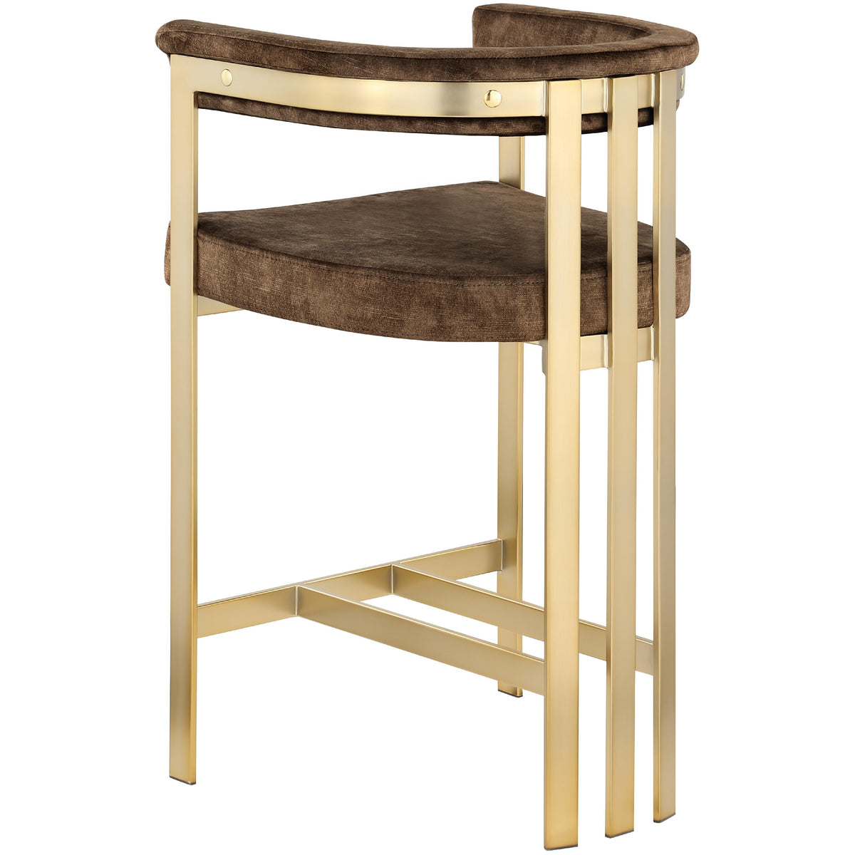 Meridian Marcello Brown Velvet Counter Stool