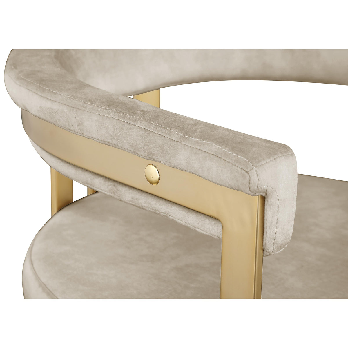 Meridian Marcello Stone Colored Velvet Counter Stool
