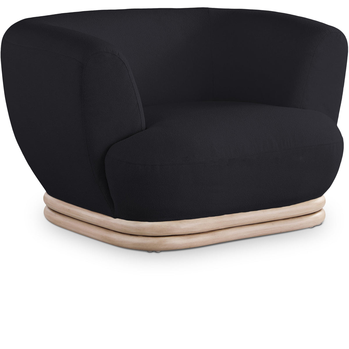 Meridian Kipton Black Boucle Fabric Chair