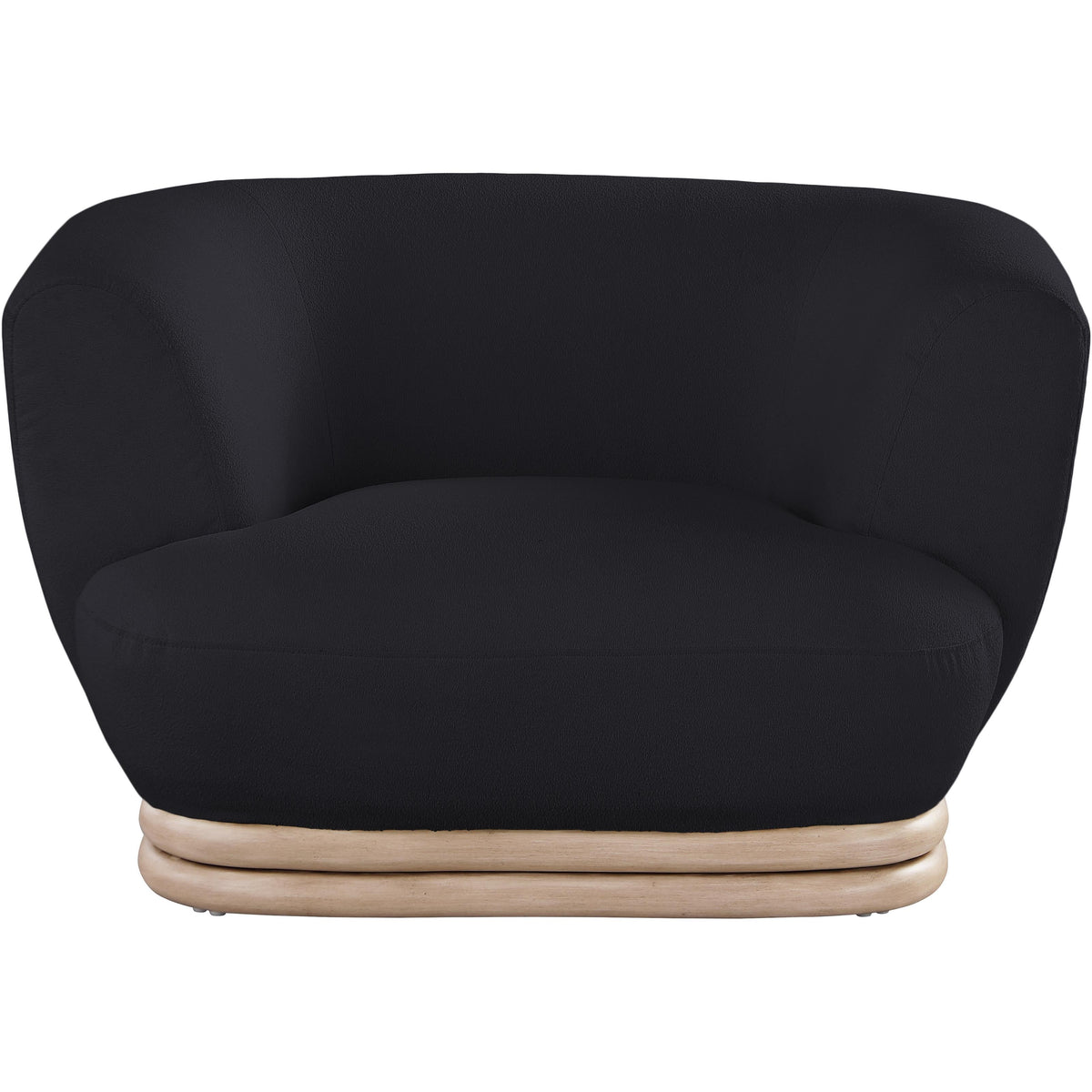 Meridian Kipton Black Boucle Fabric Chair