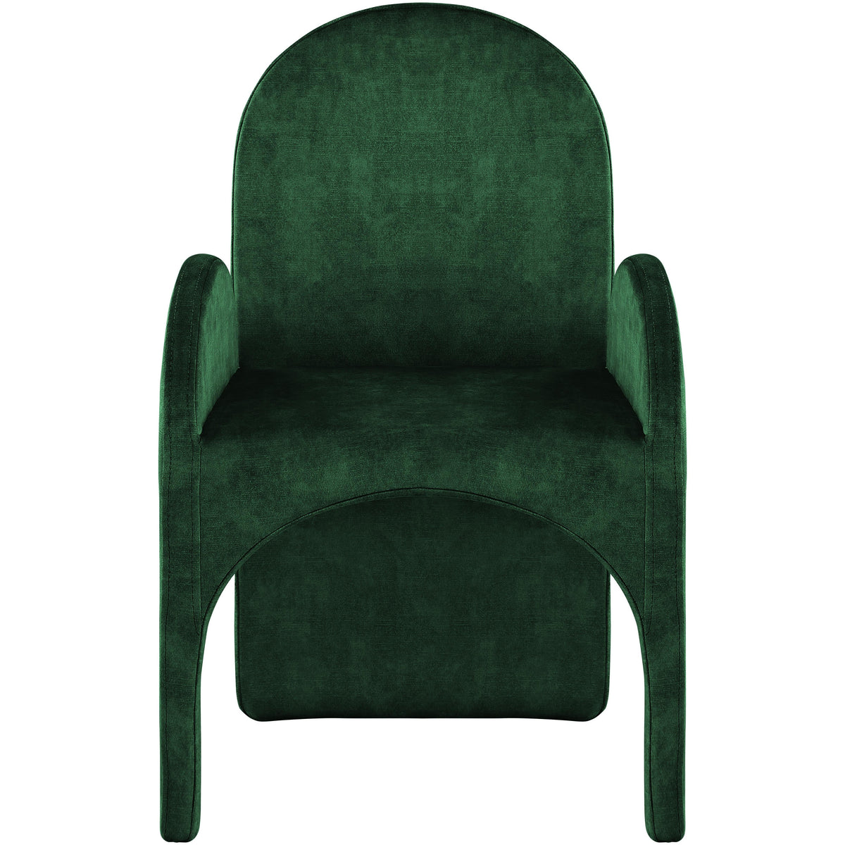 Meridian Summer Green Velvet Dining Arm Chair