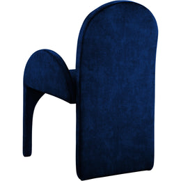 Meridian Summer Navy Velvet Dining Arm Chair