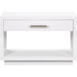 Meridian Avery White Wood Veneer Night Stand