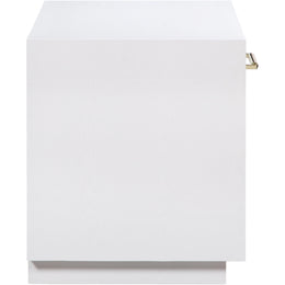 Meridian Avery White Wood Veneer Night Stand